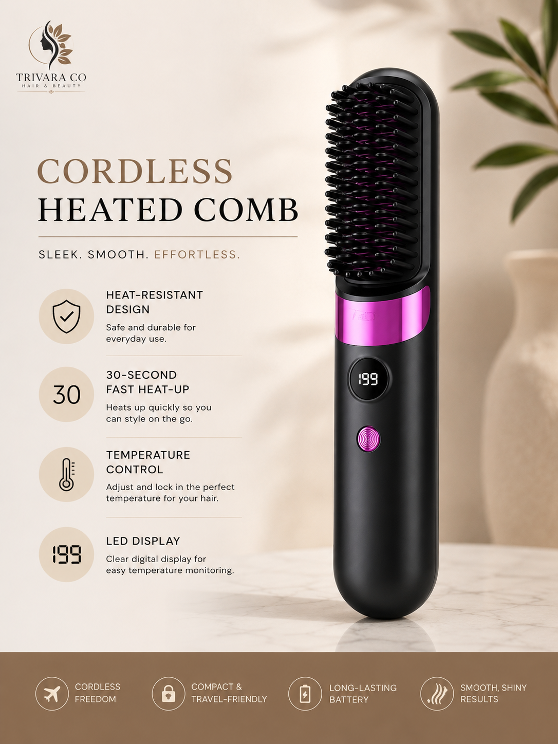 Trivara Co™ Straightening Brush